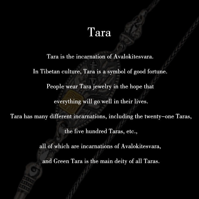 925 Sterling Silver Tibetan Zakiram Goddess of Wealth Bodhisattva Tara Om Mani Padme Hum Protection Metal Chain Necklace