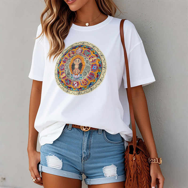 Dorje Vajra Mandala Buddha Cotton Tee T-shirt