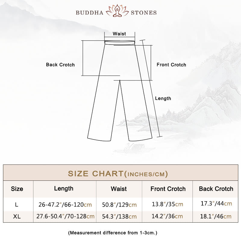 2Pcs V-Neck Men's Long Sleeve Shirt Top Pants Meditation Zen Tai Chi Cotton Linen Clothing Set