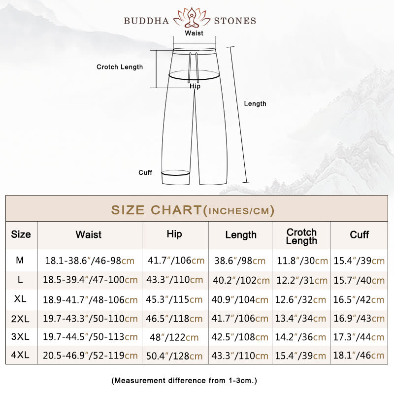 Men's Solid Color Cotton Linen Casual Drawstring Pants With Pockets