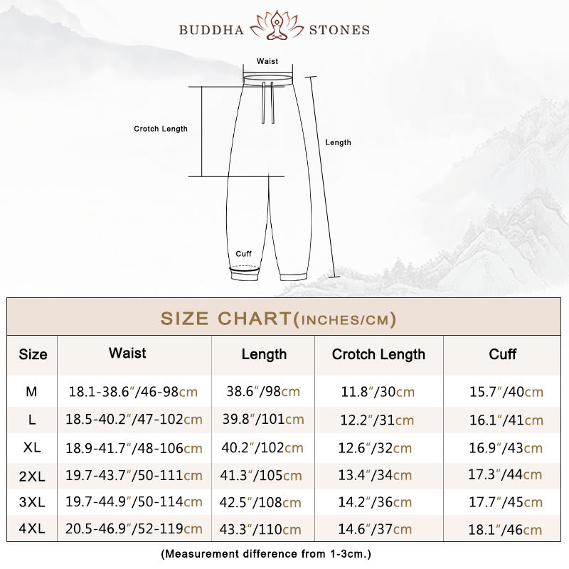 Solid Color Cotton Linen Casual Men's Harem Pants With Pockets