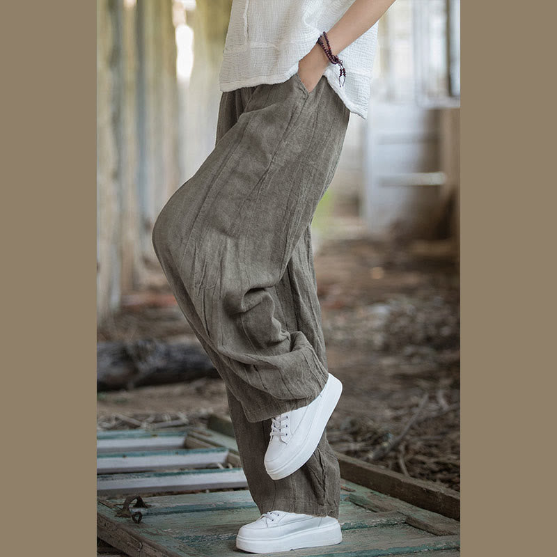 Breathable Hand-Dyed Loose Fit Yoga Harem Pants with Pockets