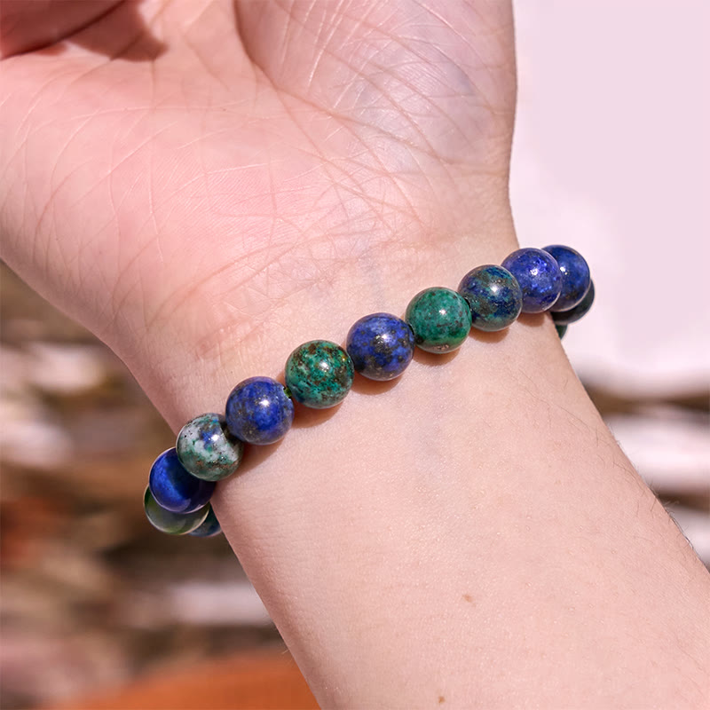 Various Crystals Malachite Lazurite Hemimorphite Calmness Bracelet