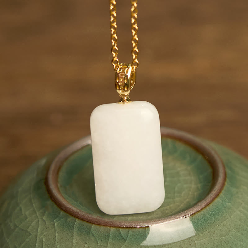 Hetian Jade Silver Prosperity Necklace Pendant