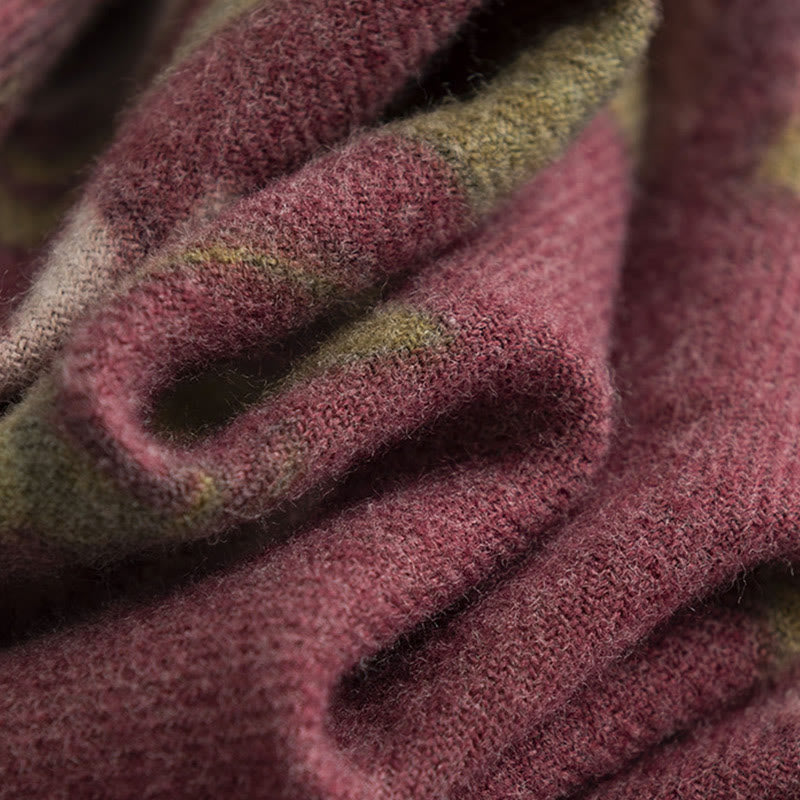 Tibetan Shawl Garden Rose Fall Winter Cozy Travel Scarf Wrap