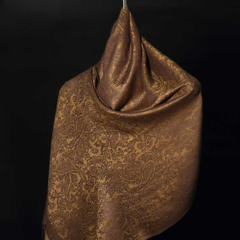 Tibetan Cashew Jacquard Tassels Shawl Spring Fall Winter Warm Cozy Scarf Wrap