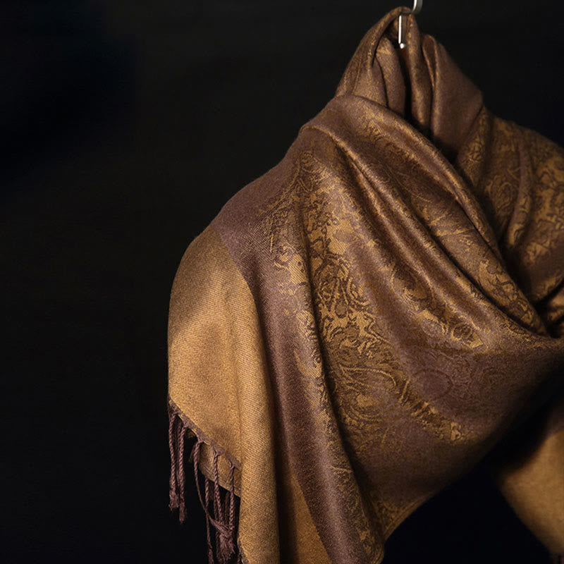 Tibetan Cashew Jacquard Tassels Shawl Spring Fall Winter Warm Cozy Scarf Wrap
