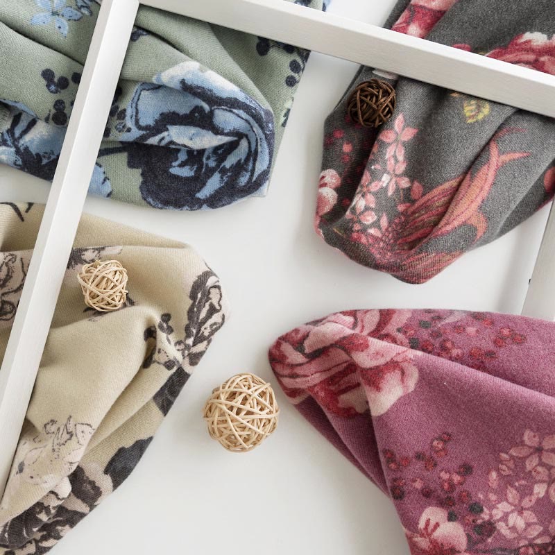 Tibetan Shawl Garden Style Rose Flower Print Fall Winter Soft Warm Scarf Wrap