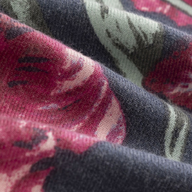 Tibetan Shawl Elegant Flower Print Fall Winter Soft Warm Scarf Wrap