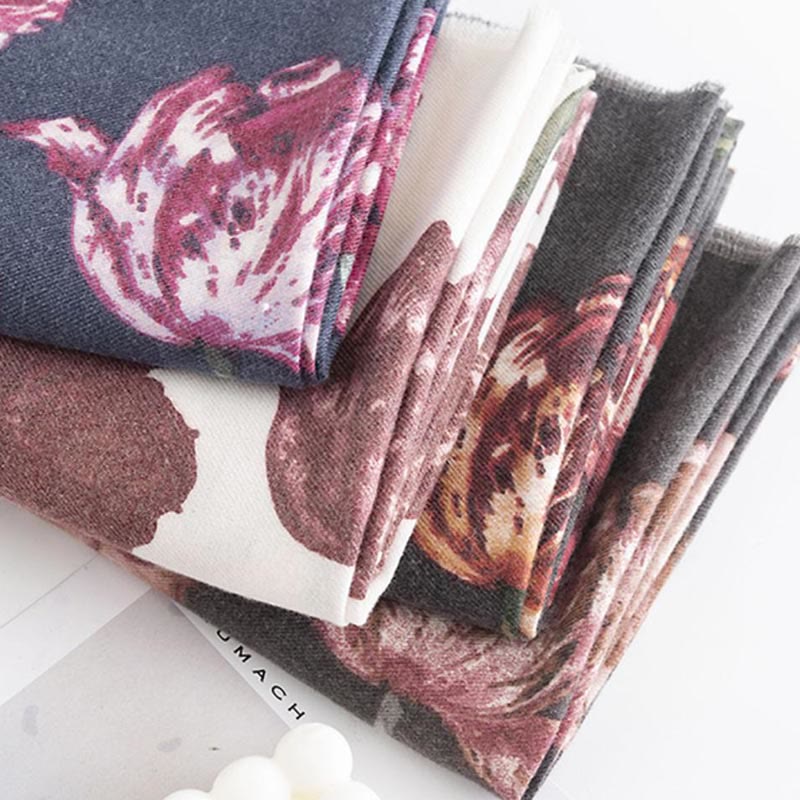 Tibetan Shawl Elegant Flower Print Fall Winter Soft Warm Scarf Wrap