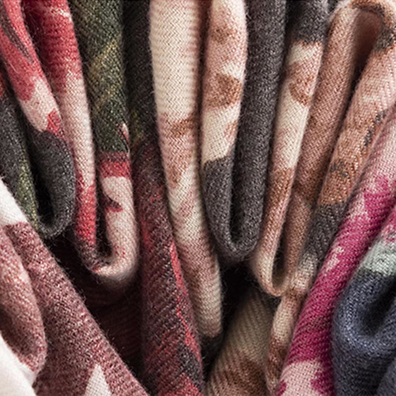 Tibetan Shawl Elegant Flower Print Fall Winter Soft Warm Scarf Wrap