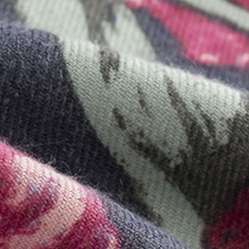 Tibetan Shawl Elegant Flower Print Fall Winter Soft Warm Scarf Wrap