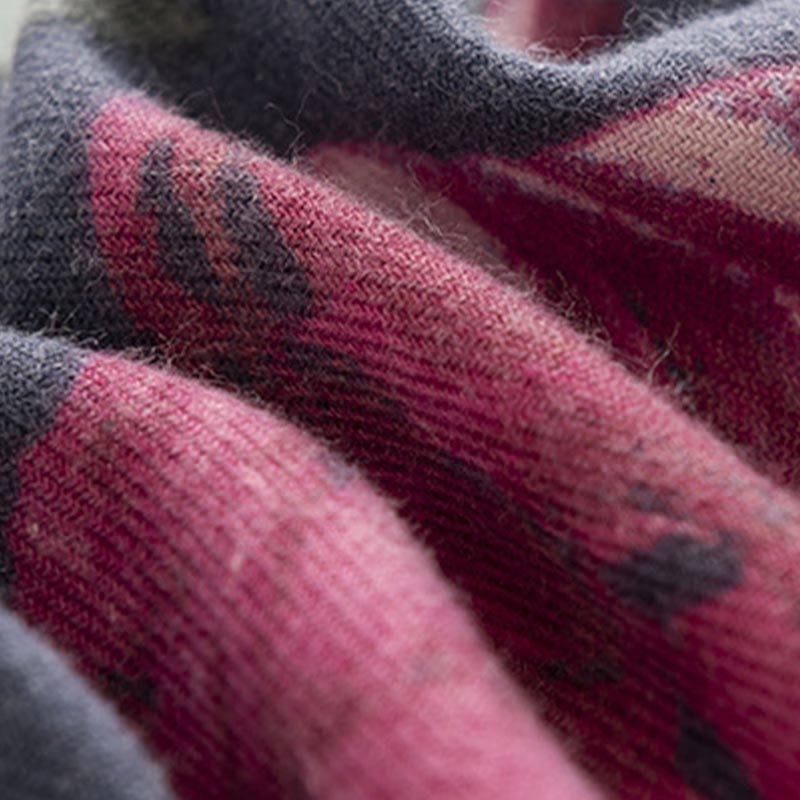 Tibetan Shawl Elegant Flower Print Fall Winter Soft Warm Scarf Wrap