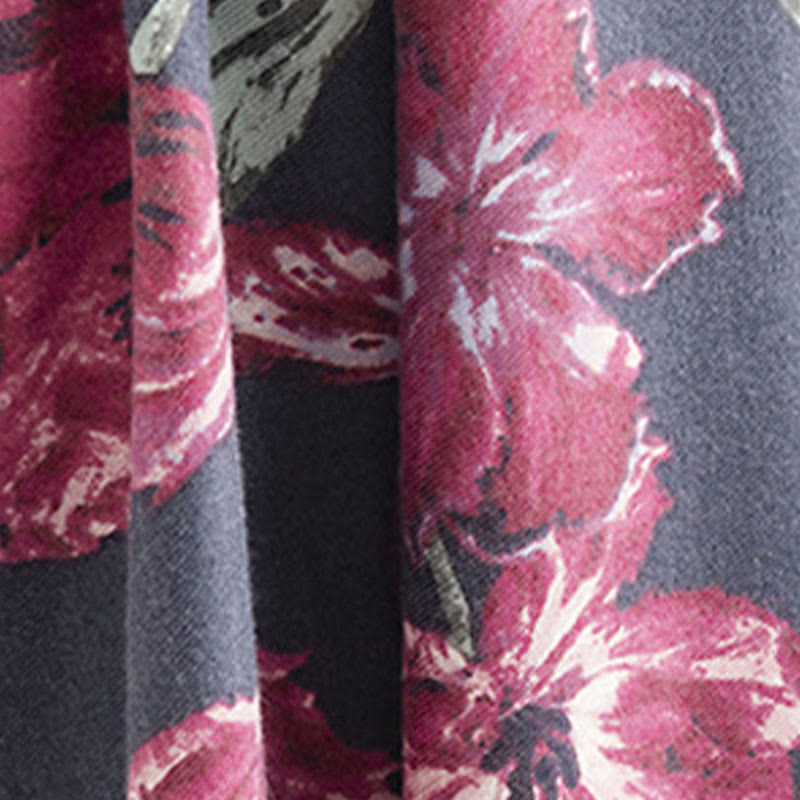 Tibetan Shawl Elegant Flower Print Fall Winter Soft Warm Scarf Wrap