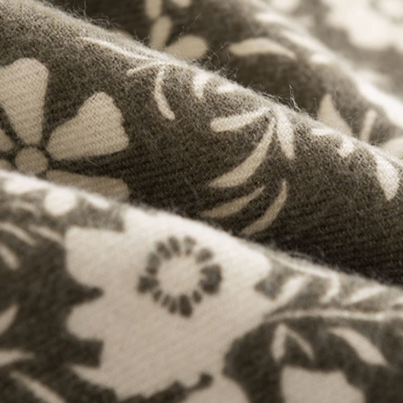 Tibetan Shawl Fresh Daisy Print Fall Winter Soft Warm Travel Scarf Wrap