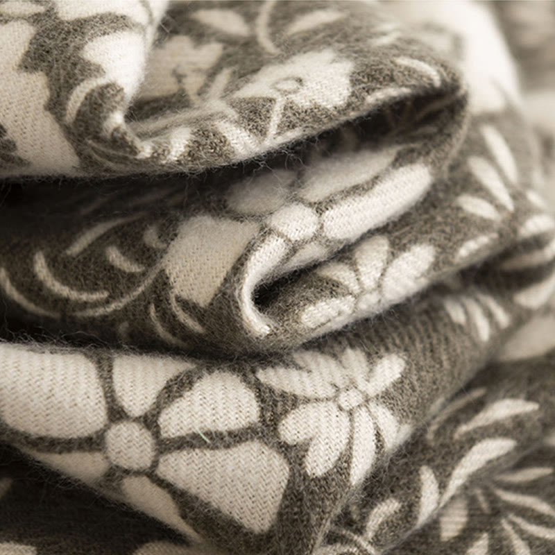 Tibetan Shawl Fresh Daisy Print Fall Winter Soft Warm Travel Scarf Wrap