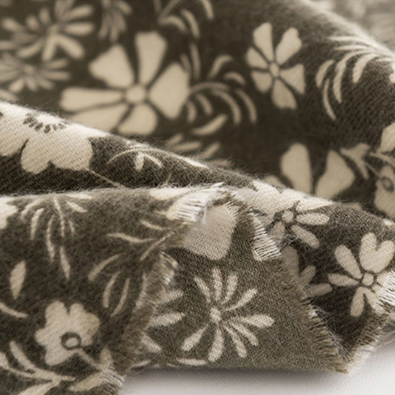 Tibetan Shawl Fresh Daisy Print Fall Winter Soft Warm Travel Scarf Wrap