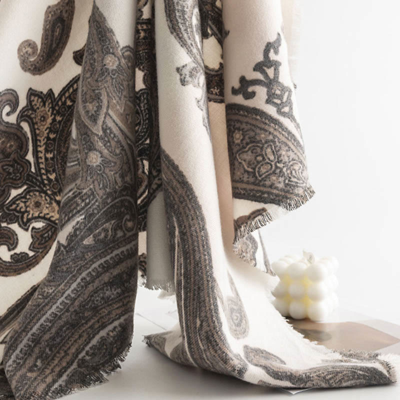 Tibetan Paisley Prints Shawl Fall Winter Soft Warm Scarf Wrap