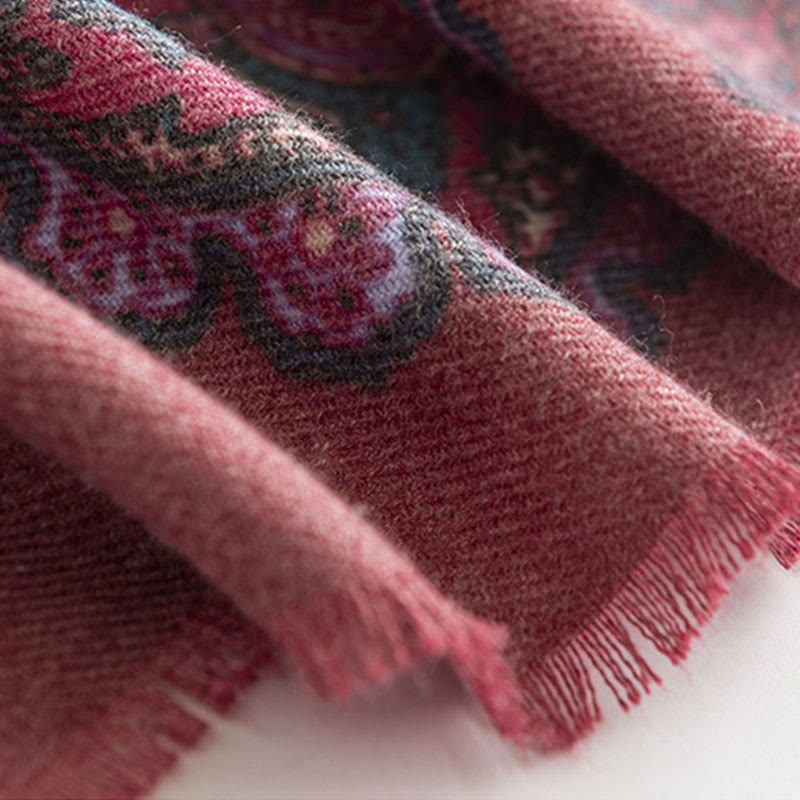 Tibetan Paisley Prints Shawl Fall Winter Soft Warm Scarf Wrap