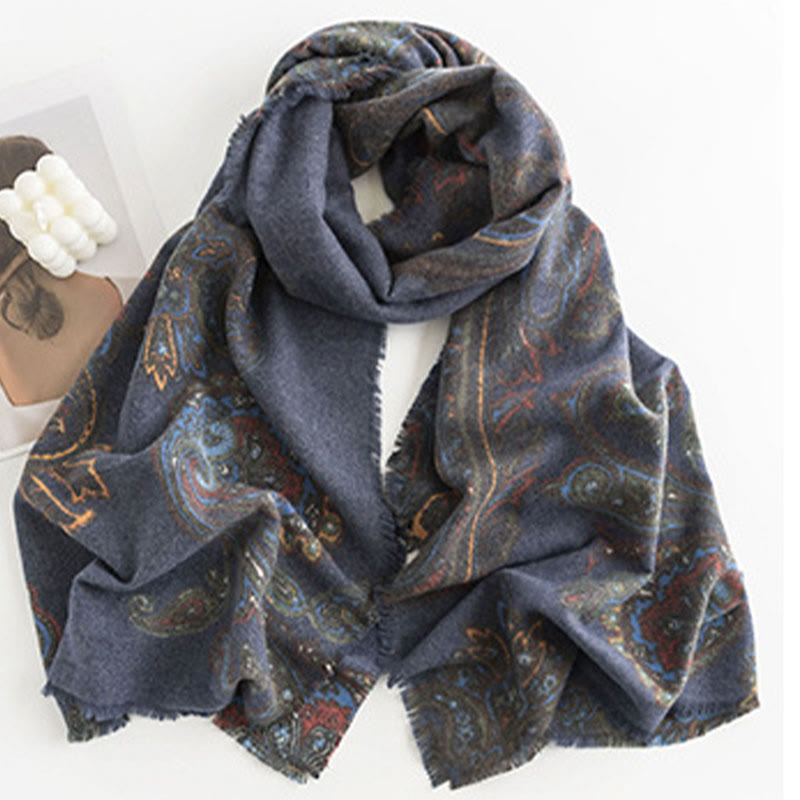 Tibetan Paisley Prints Shawl Fall Winter Soft Warm Scarf Wrap