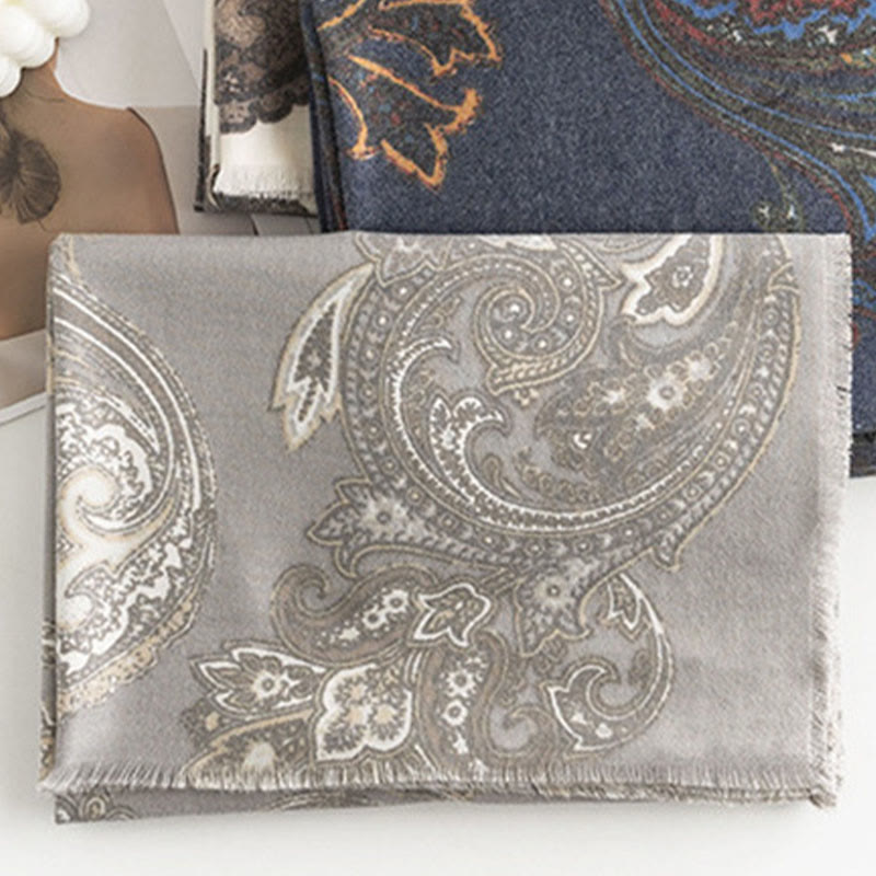 Tibetan Paisley Prints Shawl Fall Winter Soft Warm Scarf Wrap