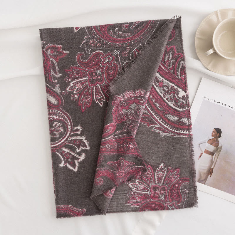 Tibetan Paisley Prints Shawl Fall Winter Soft Warm Scarf Wrap