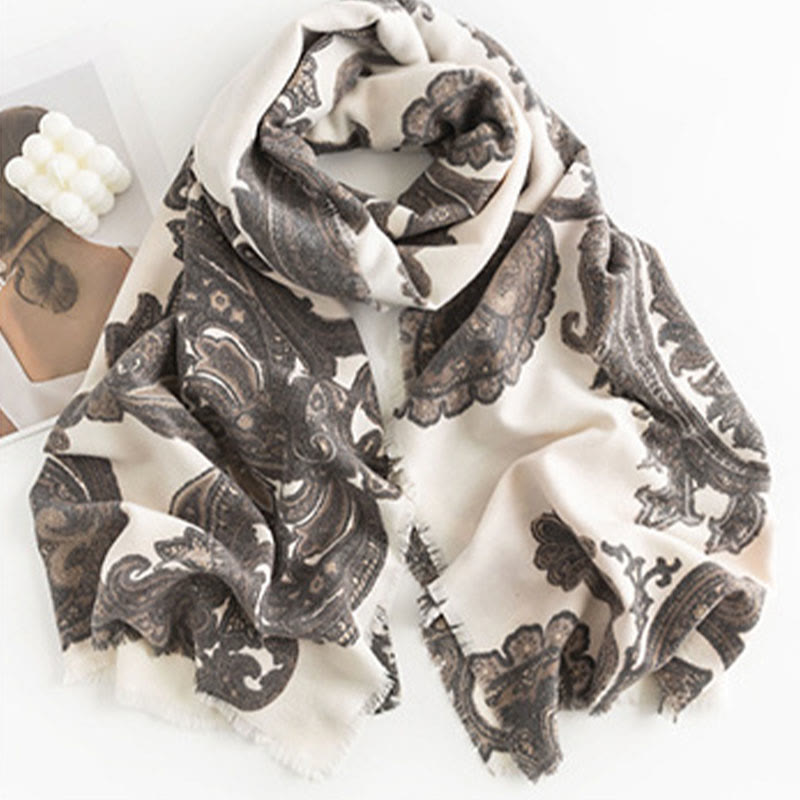 Tibetan Paisley Prints Shawl Fall Winter Soft Warm Scarf Wrap