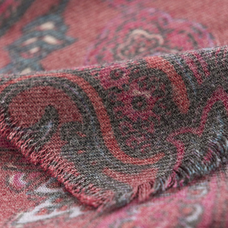 Tibetan Paisley Prints Shawl Fall Winter Soft Warm Scarf Wrap