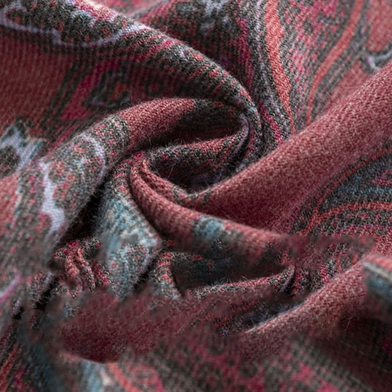 Tibetan Paisley Prints Shawl Fall Winter Soft Warm Scarf Wrap