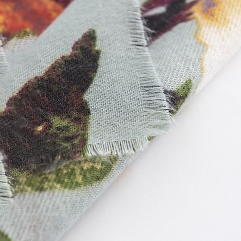 Soft Knit Butterfly Print Meditation Wrap Tibetan Shawl