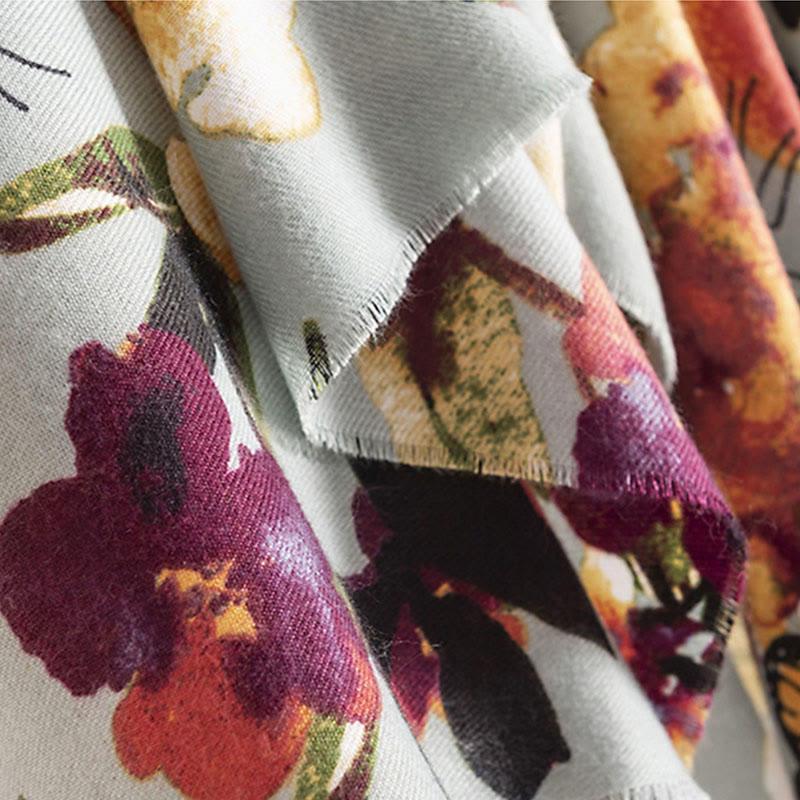 Soft Knit Butterfly Print Meditation Wrap Tibetan Shawl