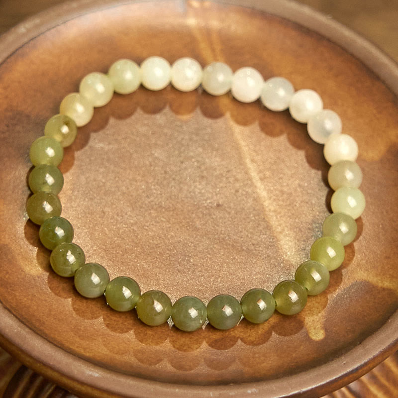 Hetian Jade Gradient Color Abundance Bracelet