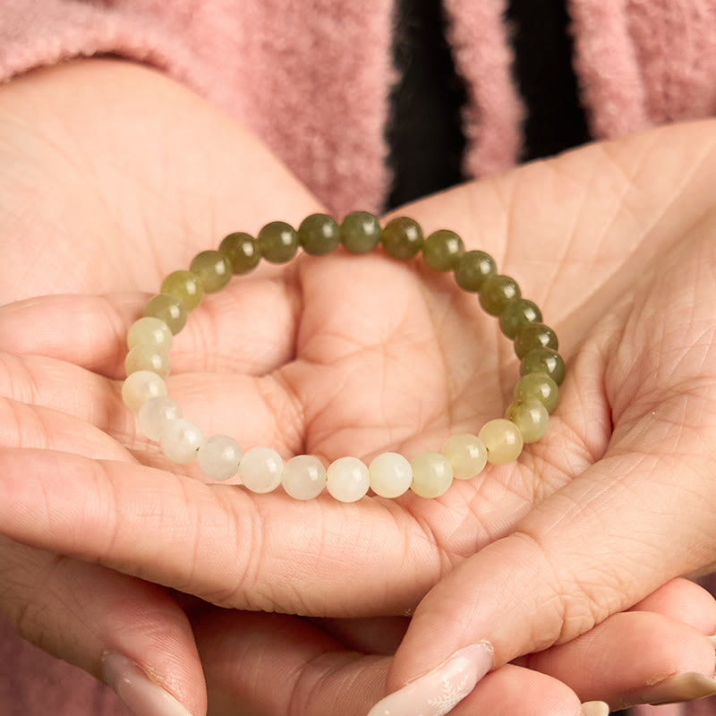 Hetian Jade Gradient Color Abundance Bracelet