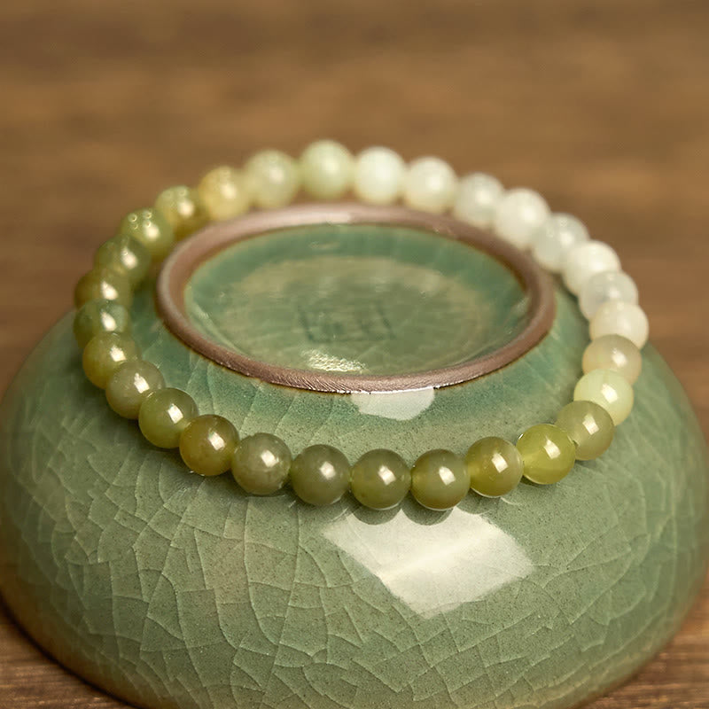 Hetian Jade Gradient Color Abundance Bracelet