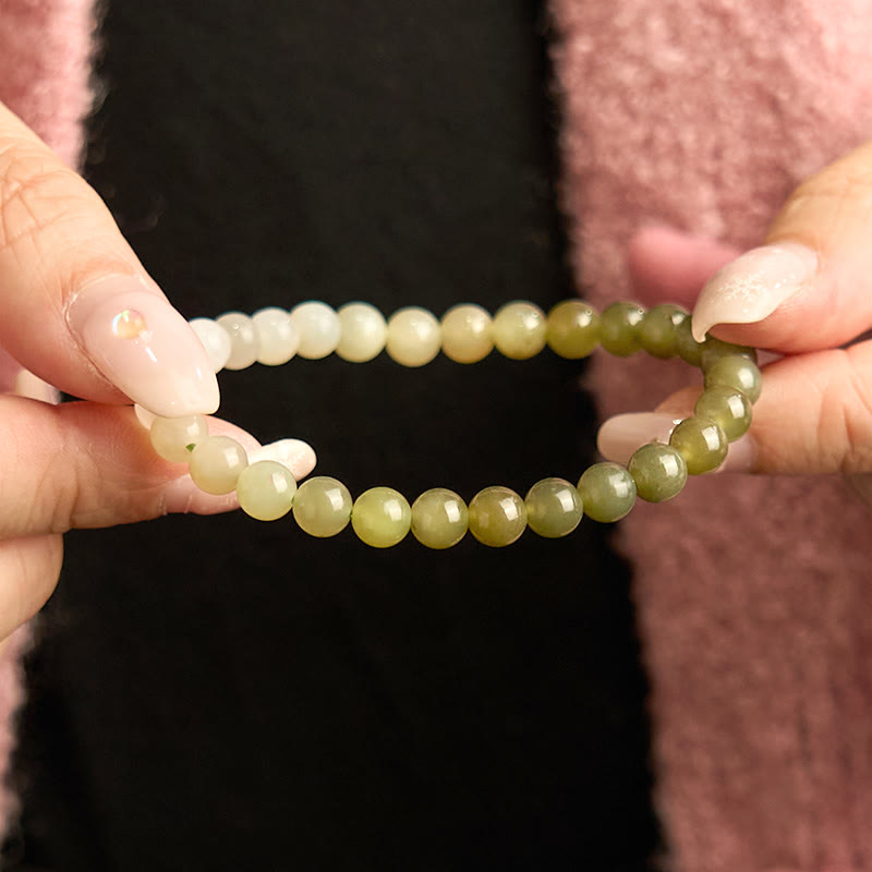 Hetian Jade Gradient Color Abundance Bracelet