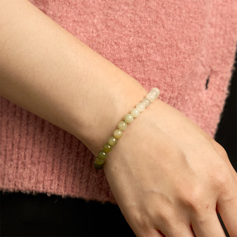 Hetian Jade Gradient Color Abundance Bracelet