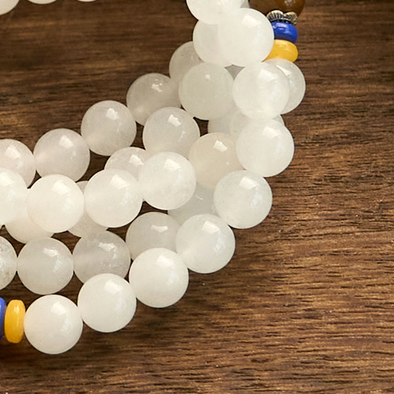 108 Mala Beads Natural Quartzite Wealth Luck Bracelet