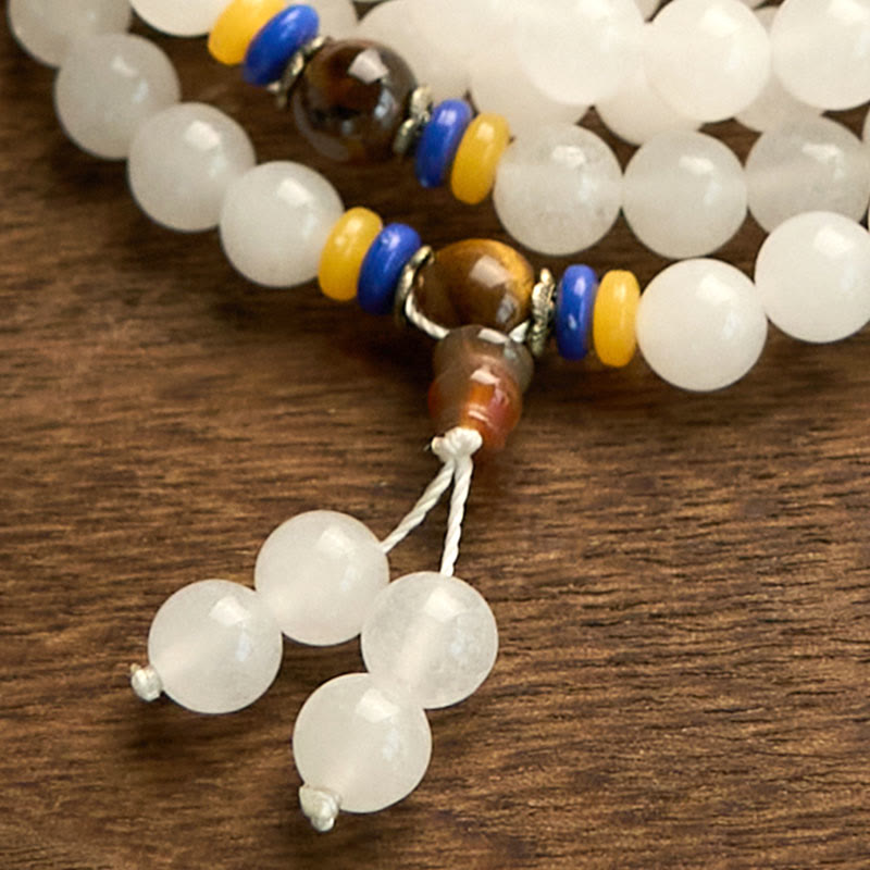 108 Mala Beads Natural Quartzite Wealth Luck Bracelet