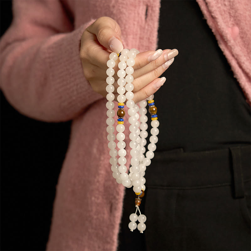 108 Mala Beads Natural Quartzite Wealth Luck Bracelet
