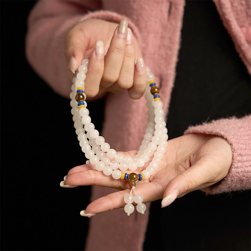 108 Mala Beads Natural Quartzite Wealth Luck Bracelet