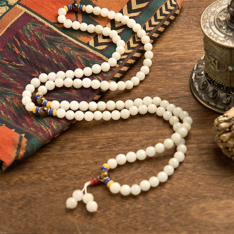 108 Mala Beads Natural Quartzite Wealth Luck Bracelet