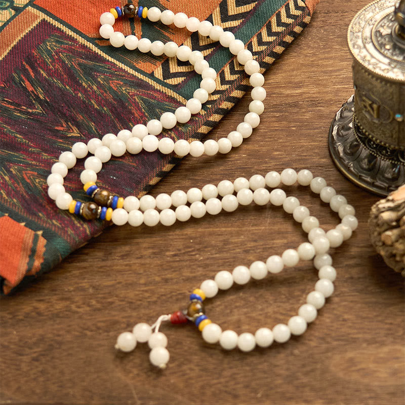 108 Mala Beads Natural Quartzite Wealth Luck Bracelet