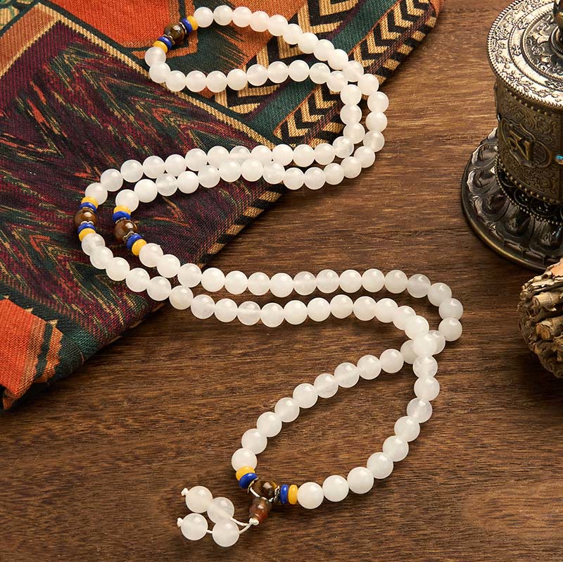 108 Mala Beads Natural Quartzite Wealth Luck Bracelet