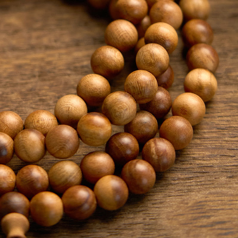 108 Mala Beads Lightning Strike Peach Wood Hand Polishing Protection Bracelet