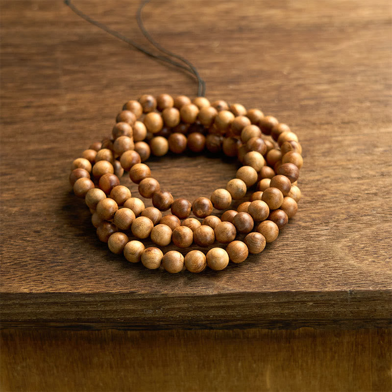 108 Mala Beads Lightning Strike Peach Wood Hand Polishing Protection Bracelet