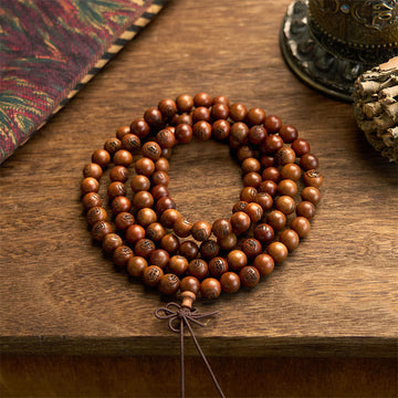 108 Mala Beads Lightning Struck Jujube Wood The Golden Light Mantra Protection Bracelet