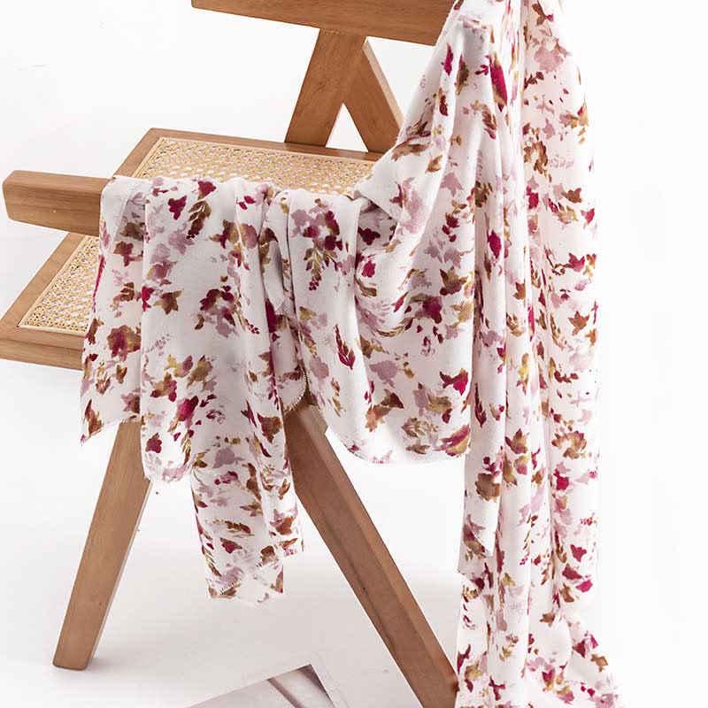 Tibetan Floral Falling Leaves Print Shawl Fall Winter Cozy Warm Travel Scarf Wrap