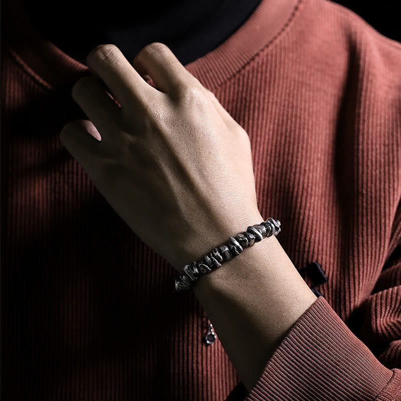 999 Sterling Silver Chinese Coin Resilience Bracelet