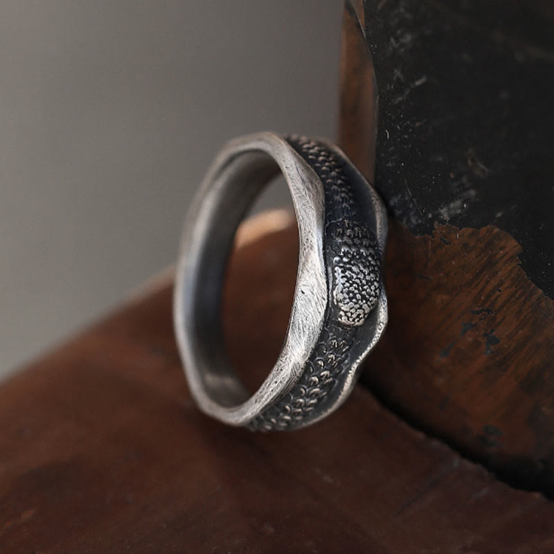 999 Sterling Silver Snake-shaped Year Of The Snake Protection Ring