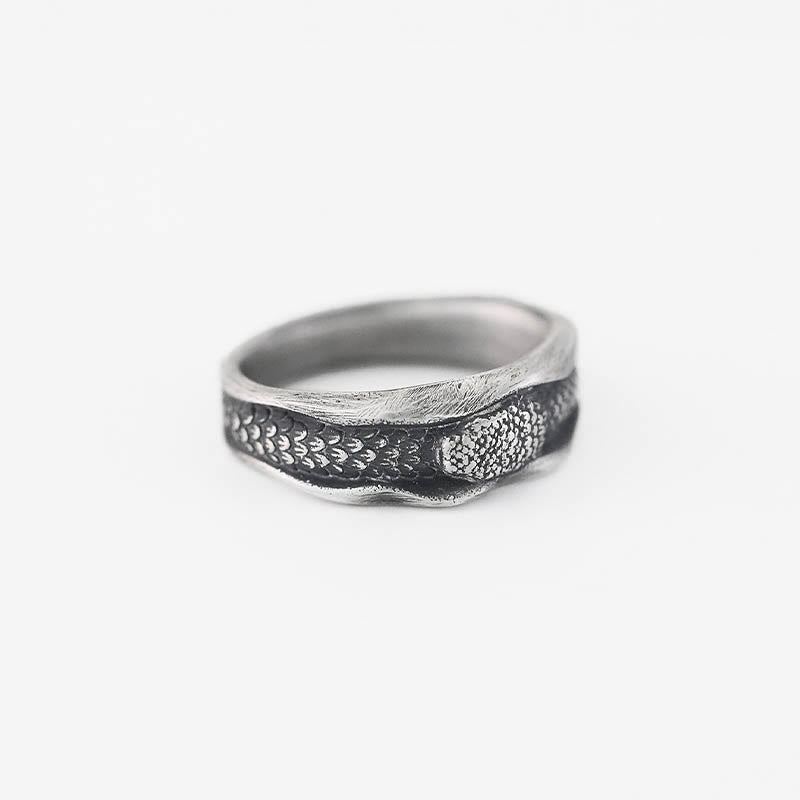 999 Sterling Silver Snake-shaped Year Of The Snake Protection Ring